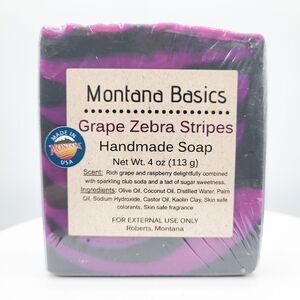 Grape Zebra Stripes - Handmade Soap